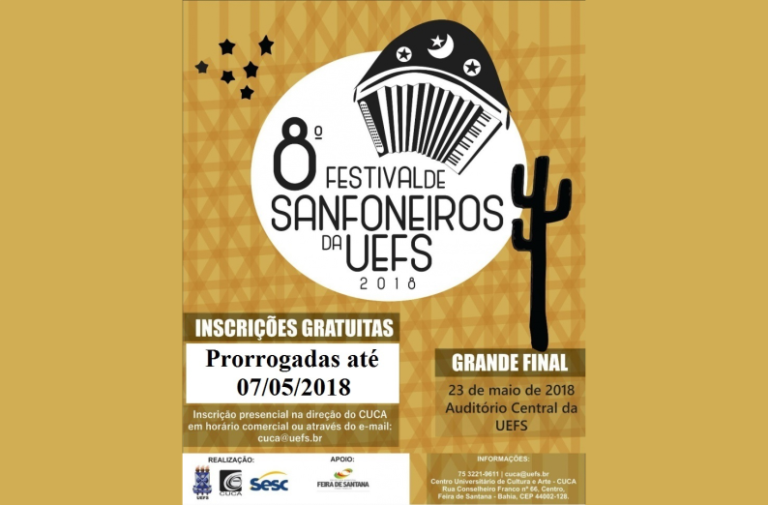 Inscrições prorrogadas para o 8º Festival de Sanfoneiros