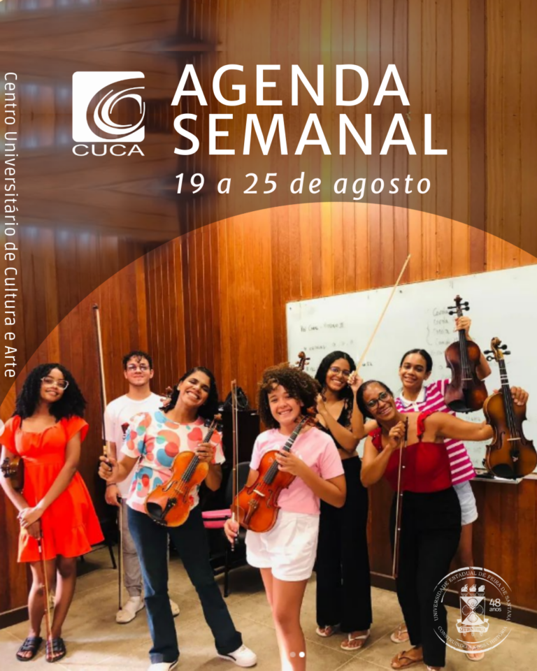 Confira a agenda semanal do CUCA de 19 a 25 de Agosto 2024