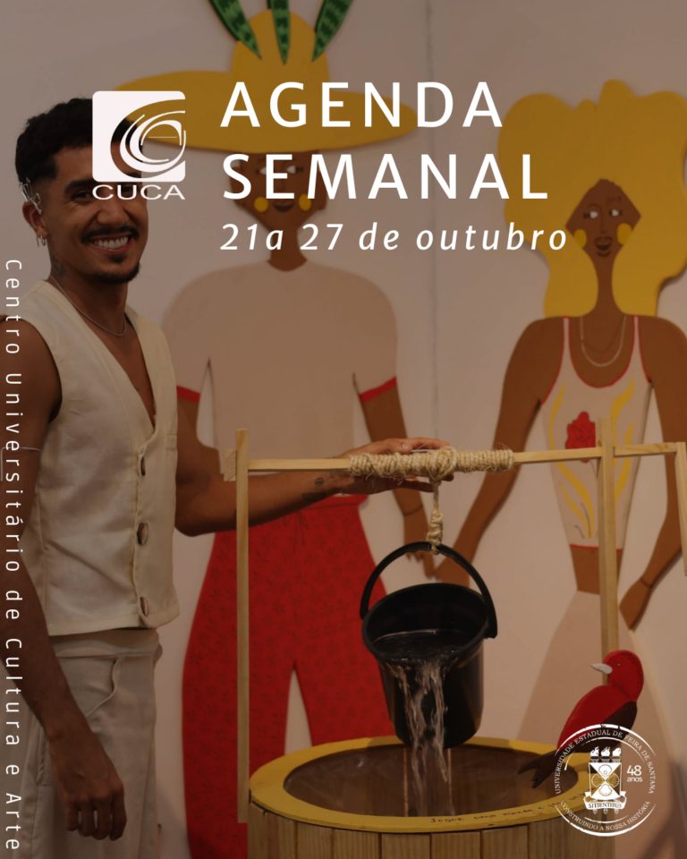 Agenda semanal do CUCA: 21 a 27 de Outubro