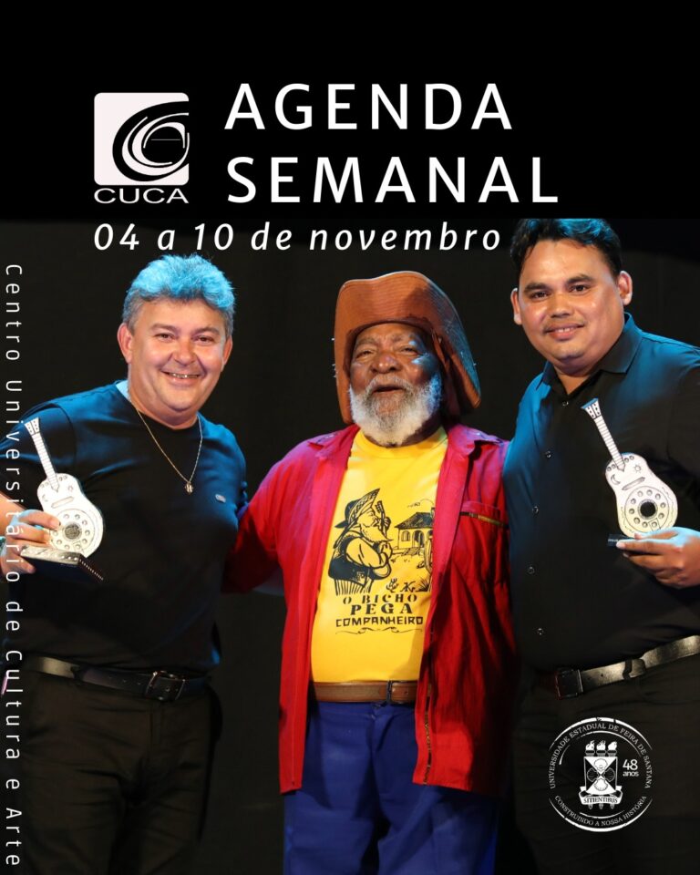 Agenda semanal do Cuca: 04 a 10 de novembro