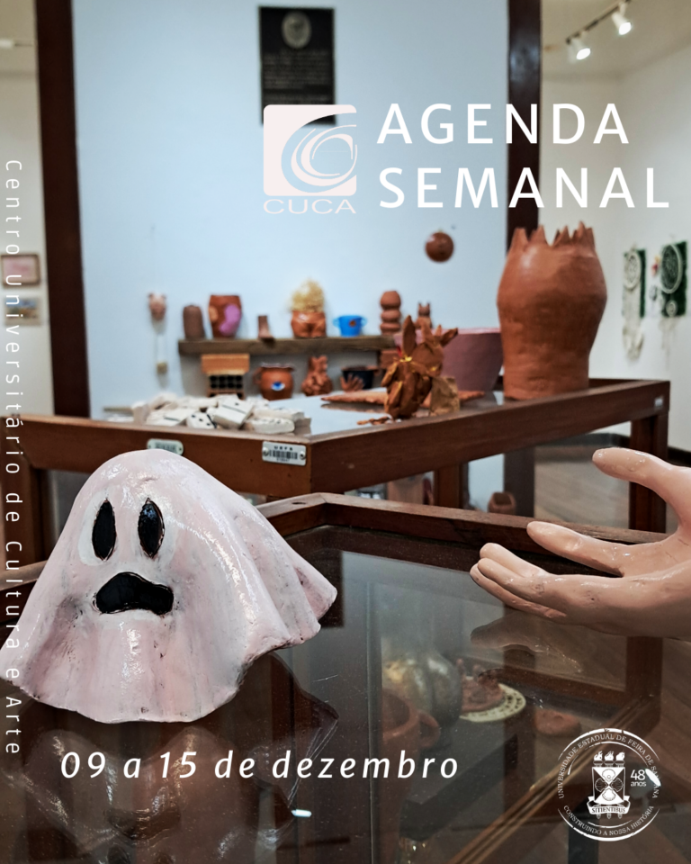 Agenda semanal do Cuca: 09 a 15 de dezembro