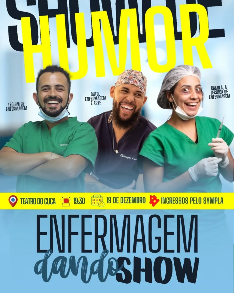 Teatro do Cuca apresenta stand up sobre o dia a dia da enfermagem