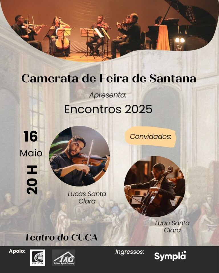 Teatro do Cuca recebe concerto “Encontros”, da Camerata de Feira de Santana