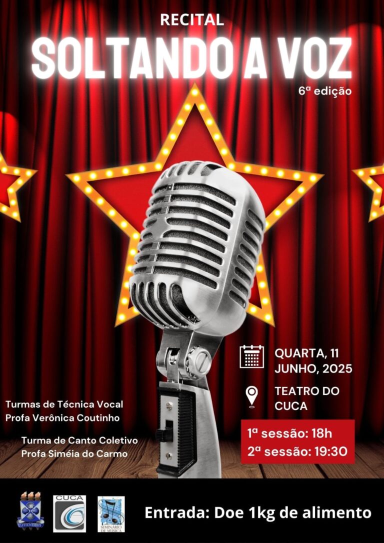 Recital “Soltando a Voz” celebra a 6ª edição com talentos do Cuca