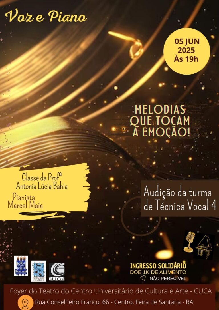 Cuca promove audição da turma de Técnica Vocal Nível IV