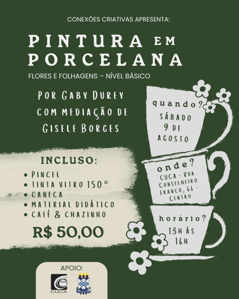 Cuca/Uefs recebe oficina de pintura em porcelana