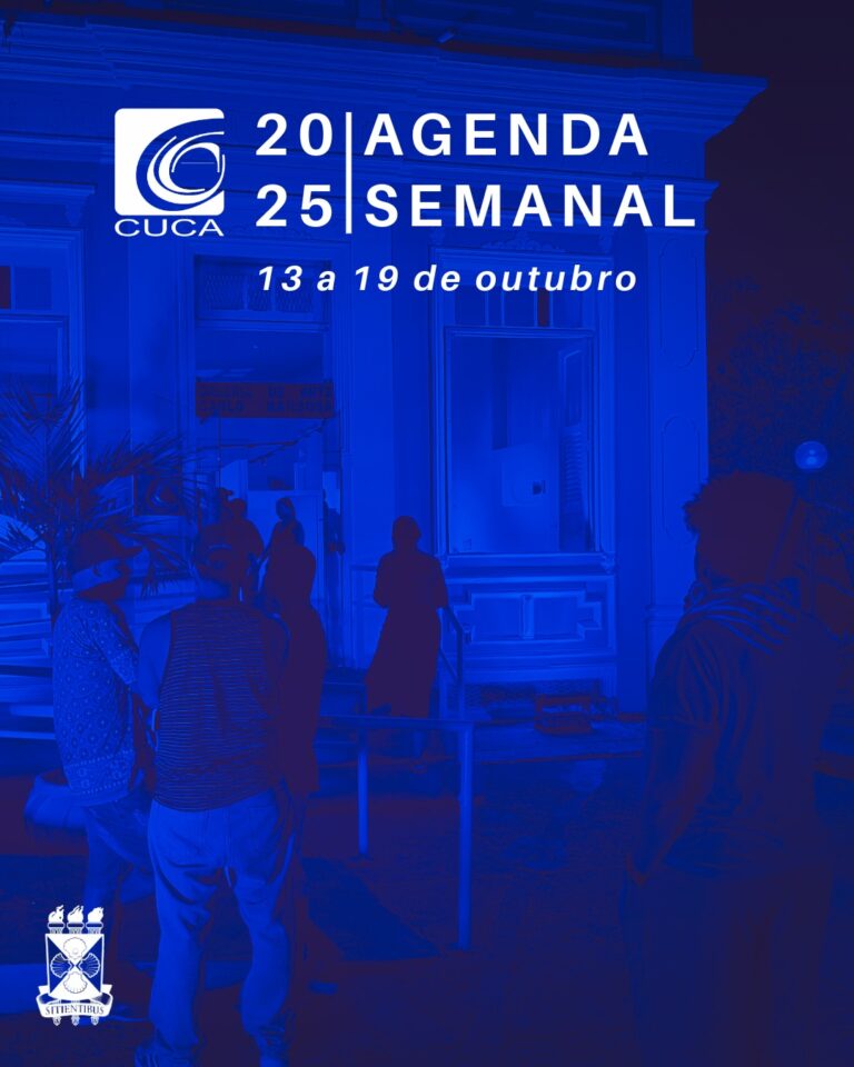 Agenda semanal do Cuca – 13 a 19 de Outubro
