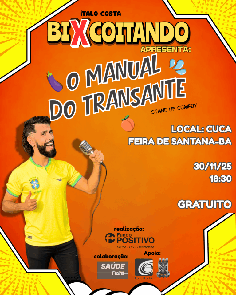 Cuca/Uefs recebe espetáculo de stand-up sobre educação sexual e conscientização sobre o HIV