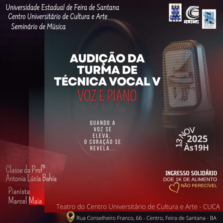 Cuca promove audição aberta da turma de Técnica Vocal 5