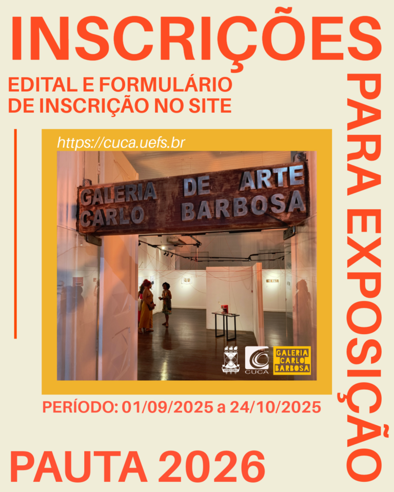 Homologação das Inscrições – Seleção de Projetos de Exposição para Pauta 2025 da Galeria Carlo Barbosa