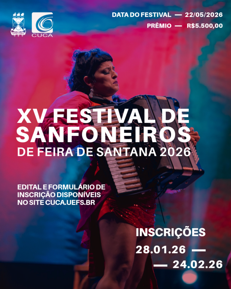 Cuca/Uefs abre inscrições para o XV Festival de Sanfoneiros de Feira de Santana 2026