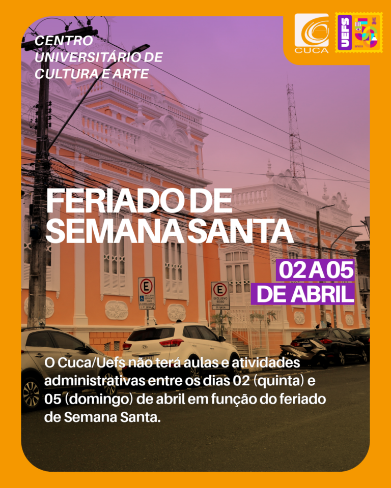 Funcionamento do Cuca durante a Semana Santa