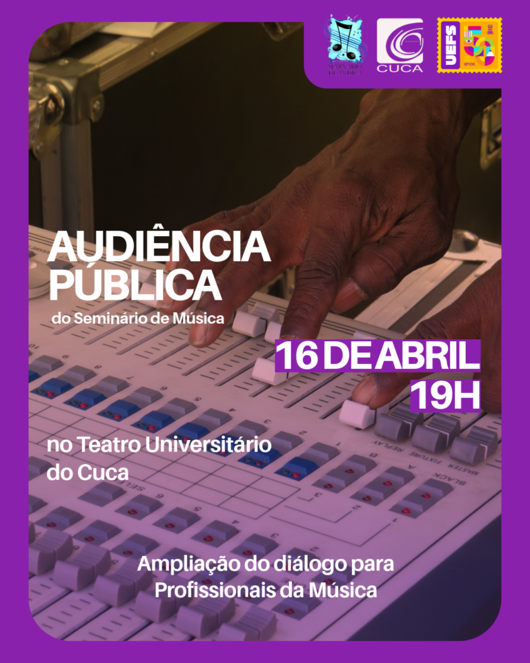 Seminário de Música do Cuca sedia Audiência Pública de Música no dia 16 de abril