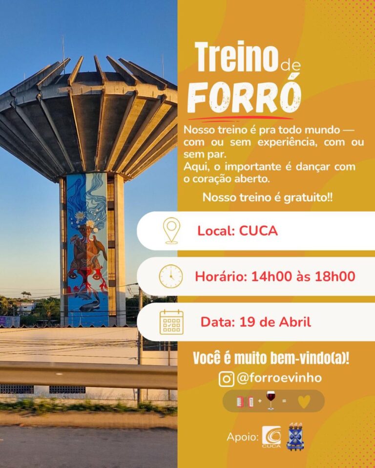 Cuca/Uefs recebe mais uma edição do treino aberto de dança “Forró em Vinho”