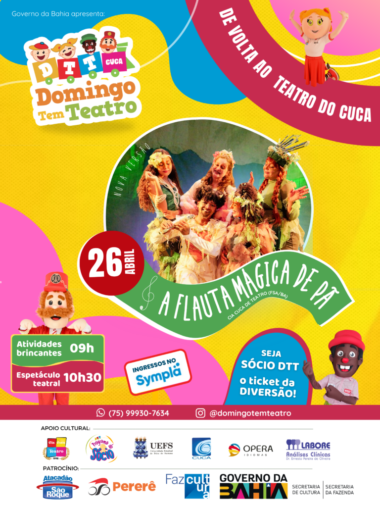 Cuca/Uefs é palco da última apresentação de “A Flauta Mágica de Pã” do Domingo Tem Teatro