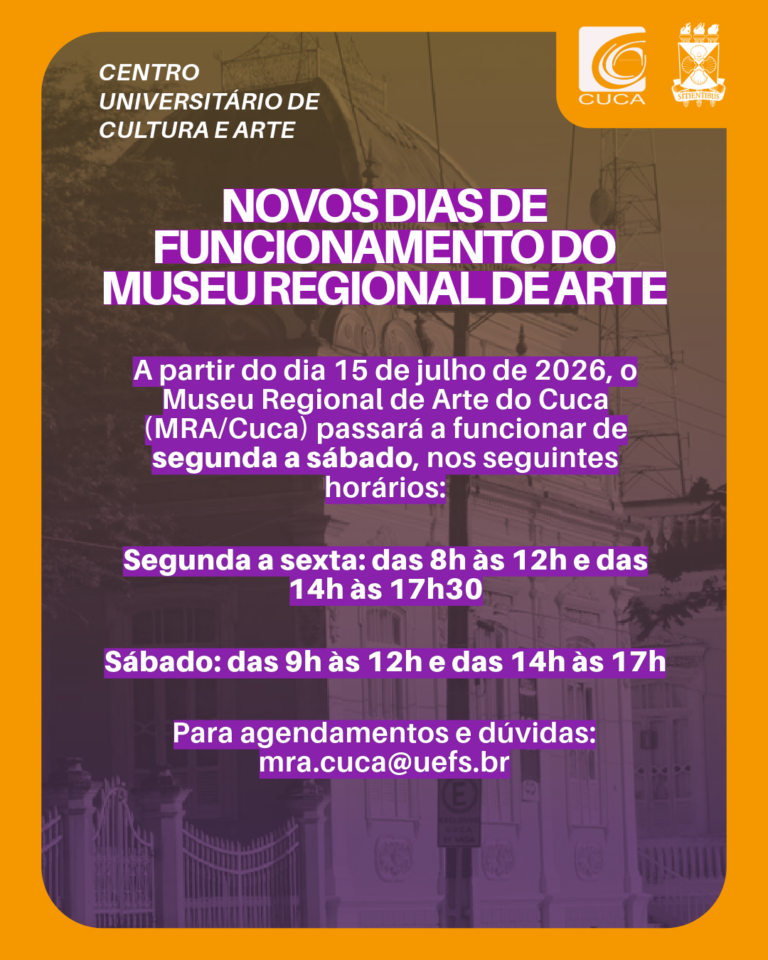 Novos dias de funcionamento do Museu Regional de Arte