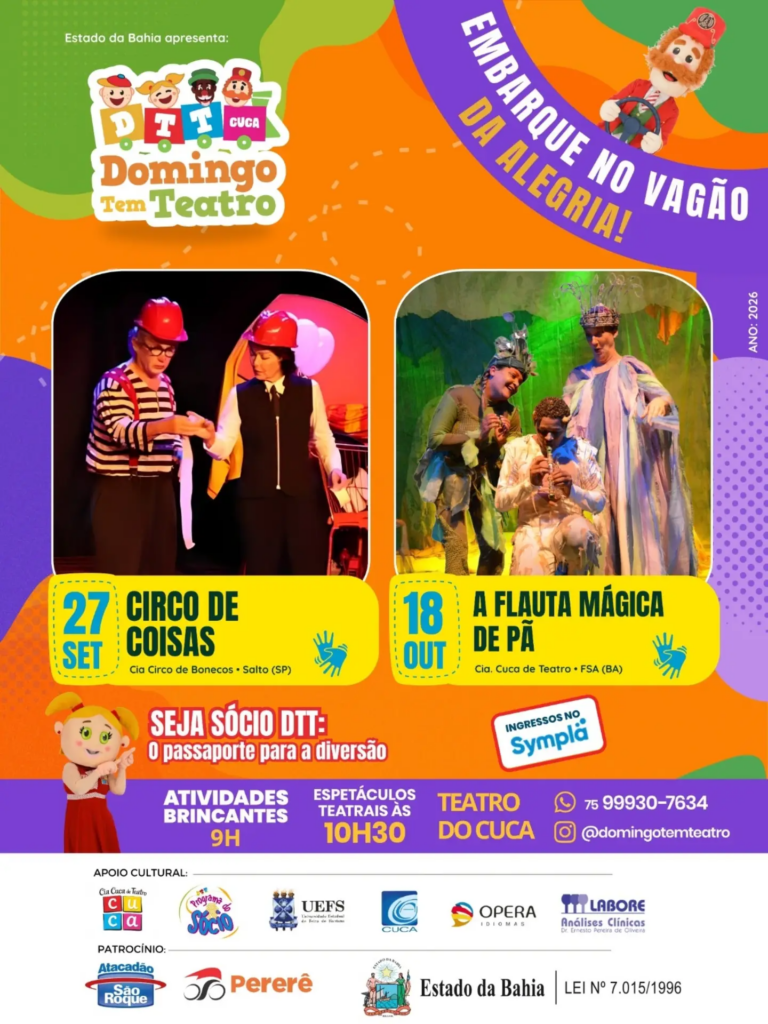 Cuca/Uefs sedia apresentação do espetáculo infantil “A Flauta Mágica de Pã”
